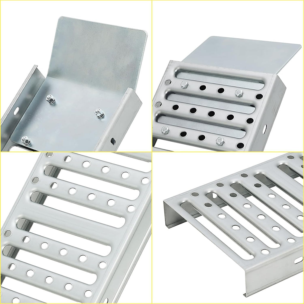 Silver Anti-Slip ATV Ramp Set of Two, 1500 lbs Capacity F773954