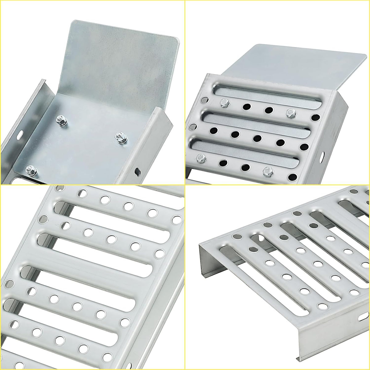 Silver Anti-Slip ATV Ramp Set of Two, 1500 lbs Capacity F773954