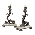 Set of 2 Scroll Candle Holders B623901