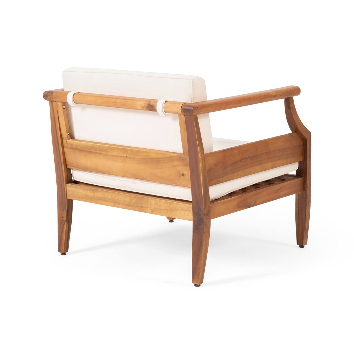 Acacia Wood Club Chair with Cushion Set of 4 N6575