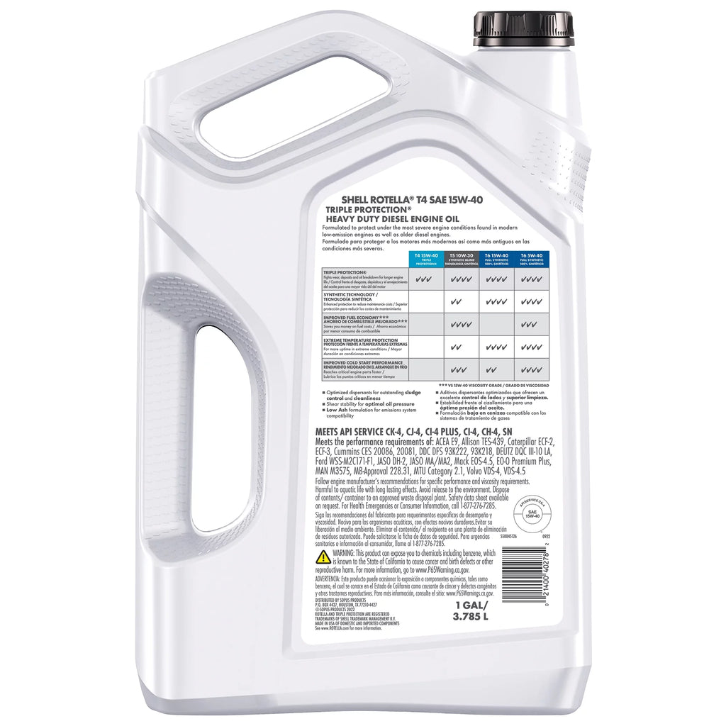 15W-40 Diesel Motor Oil, 1-Gallon, 3 Pack C379