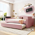 Beige Upholstered Daybed with 2 Storage Drawers F87292