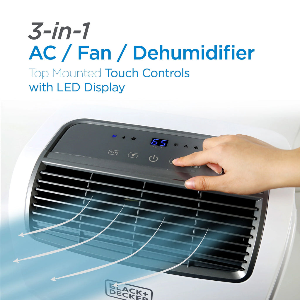 8,000 BTU Portable Air Conditioner with Remote Control, White G589