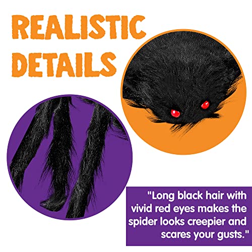 4 Packs Black Halloween Outdoor Spider Set M2347