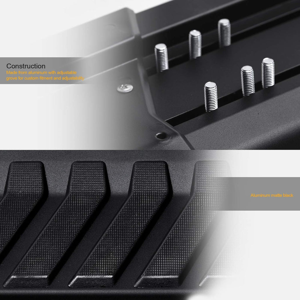 Matte Black Aluminum Running Boards T546