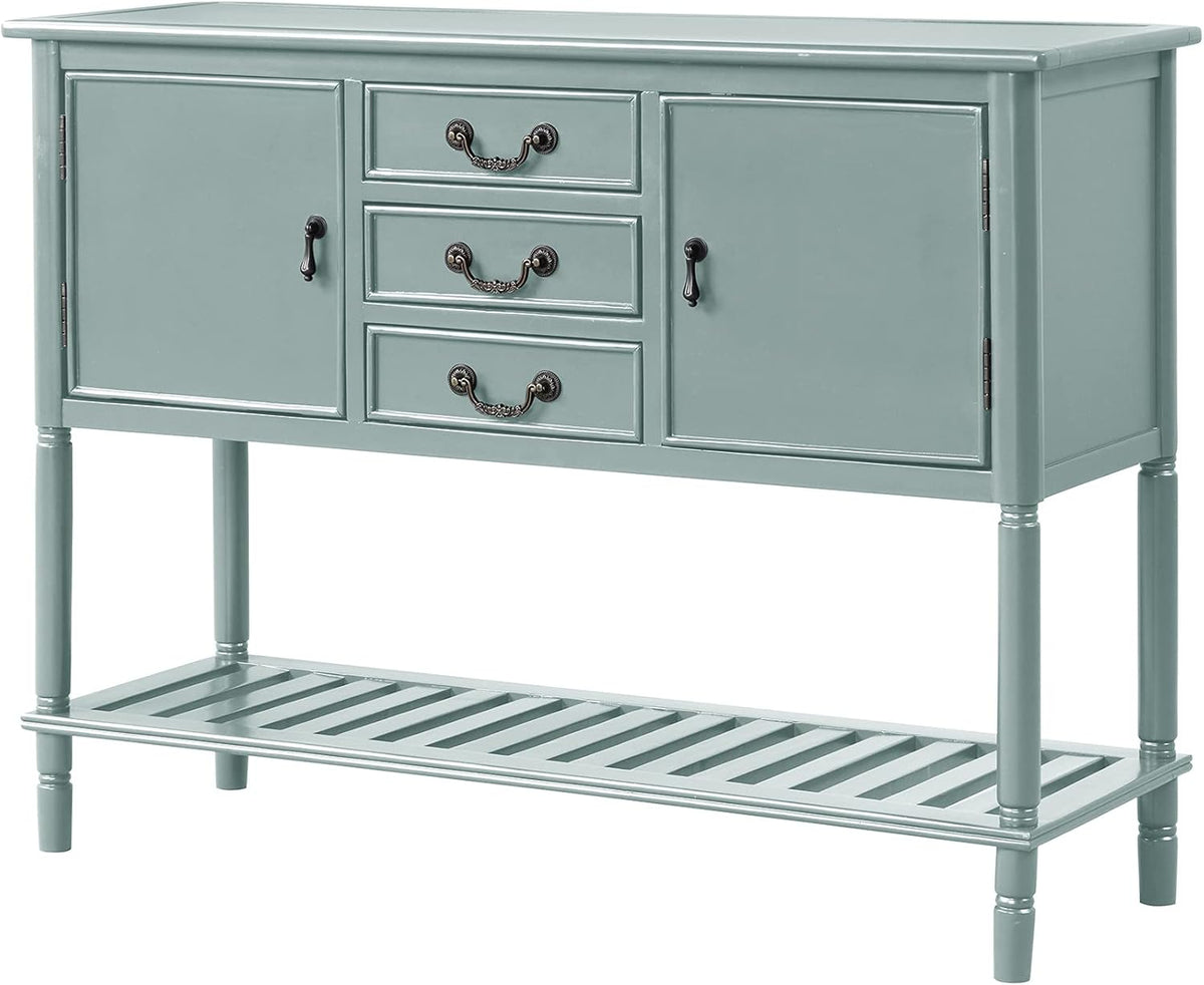 Solid Wood Console Table with 3 Drawers, 2 Cabinet and 1 Shelf L2425