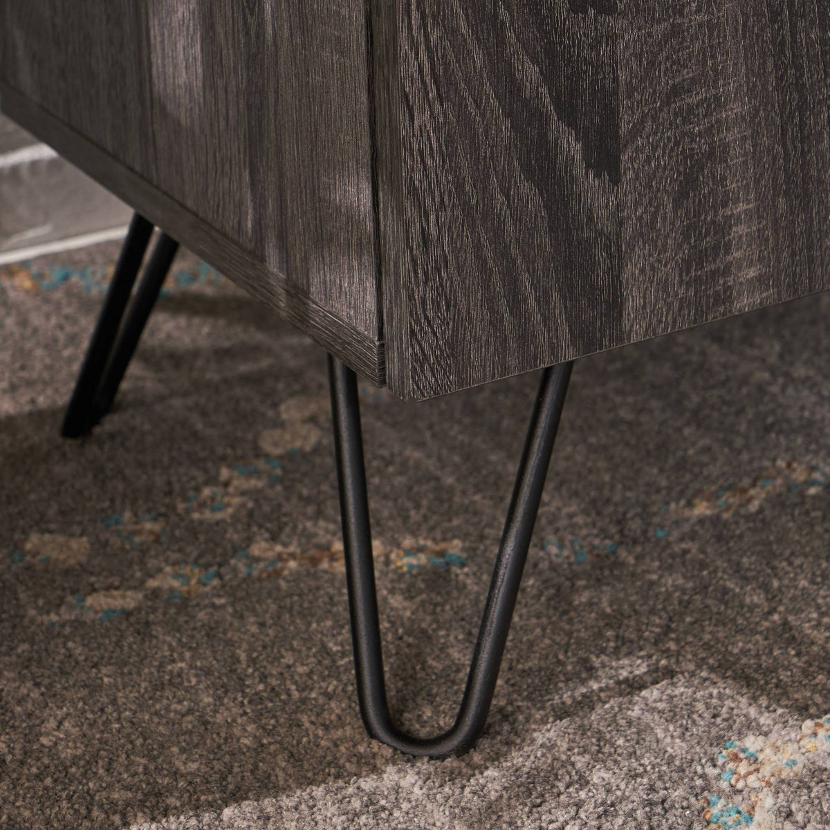 Sonoma Gray Oak and Black Finish Bar Cabinet K833892