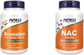 Bromelain 500 mg 120 Veg Capsules & NAC 600 mg 250 Veg Capsules Q119601
