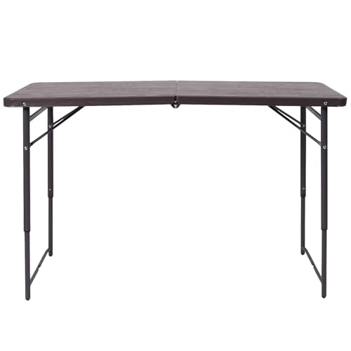 6' White Rectangular Plastic Folding Table J790