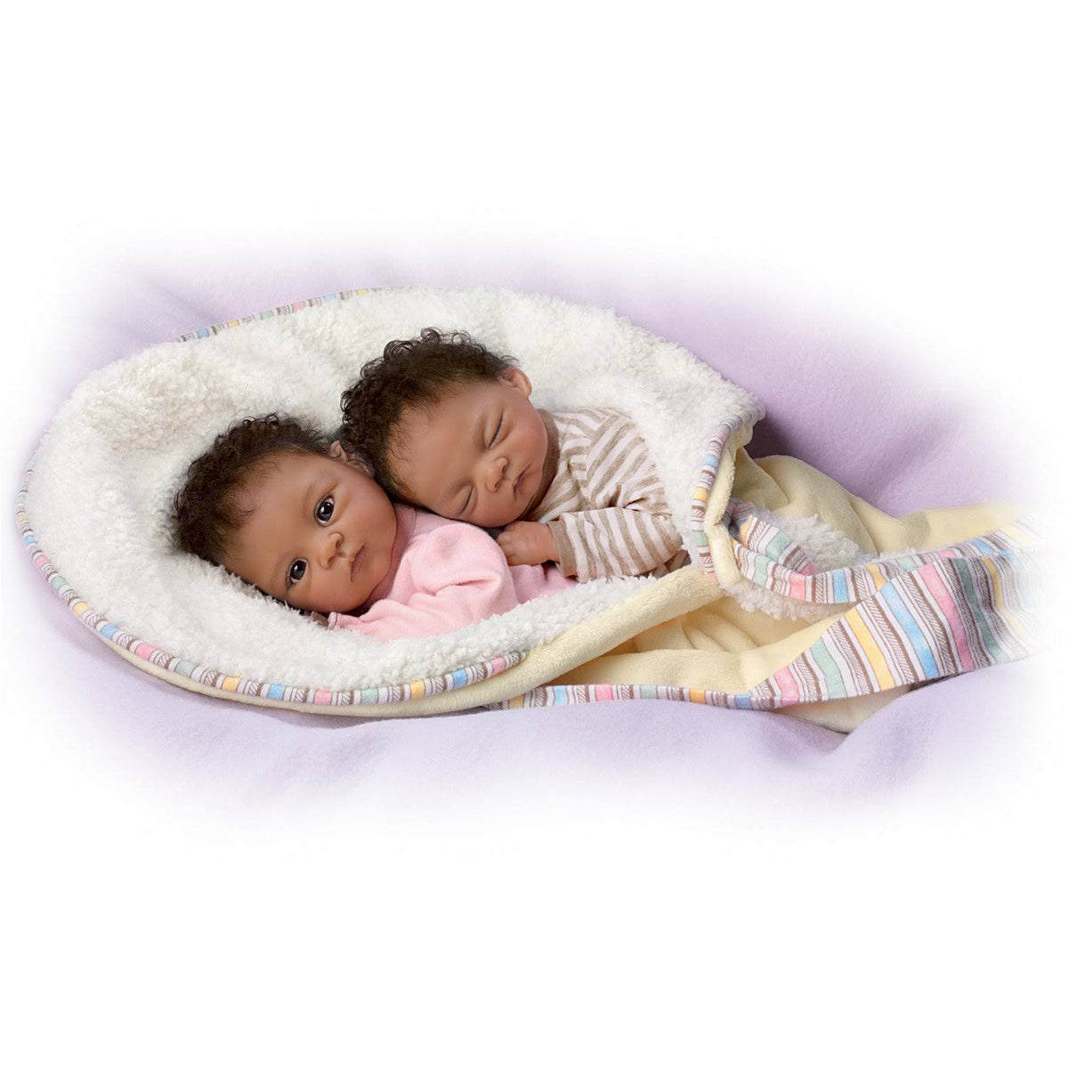 13-Inch Realistic Newborn African-American Baby Doll N8138