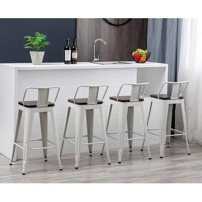 Solid Wood Swivel Counter Stool U6658