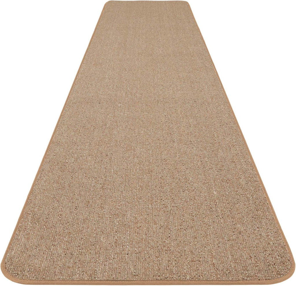 Skid-Resistant Carpet Runner Pebble Beige 12 Feet X 27 Inches E5400
