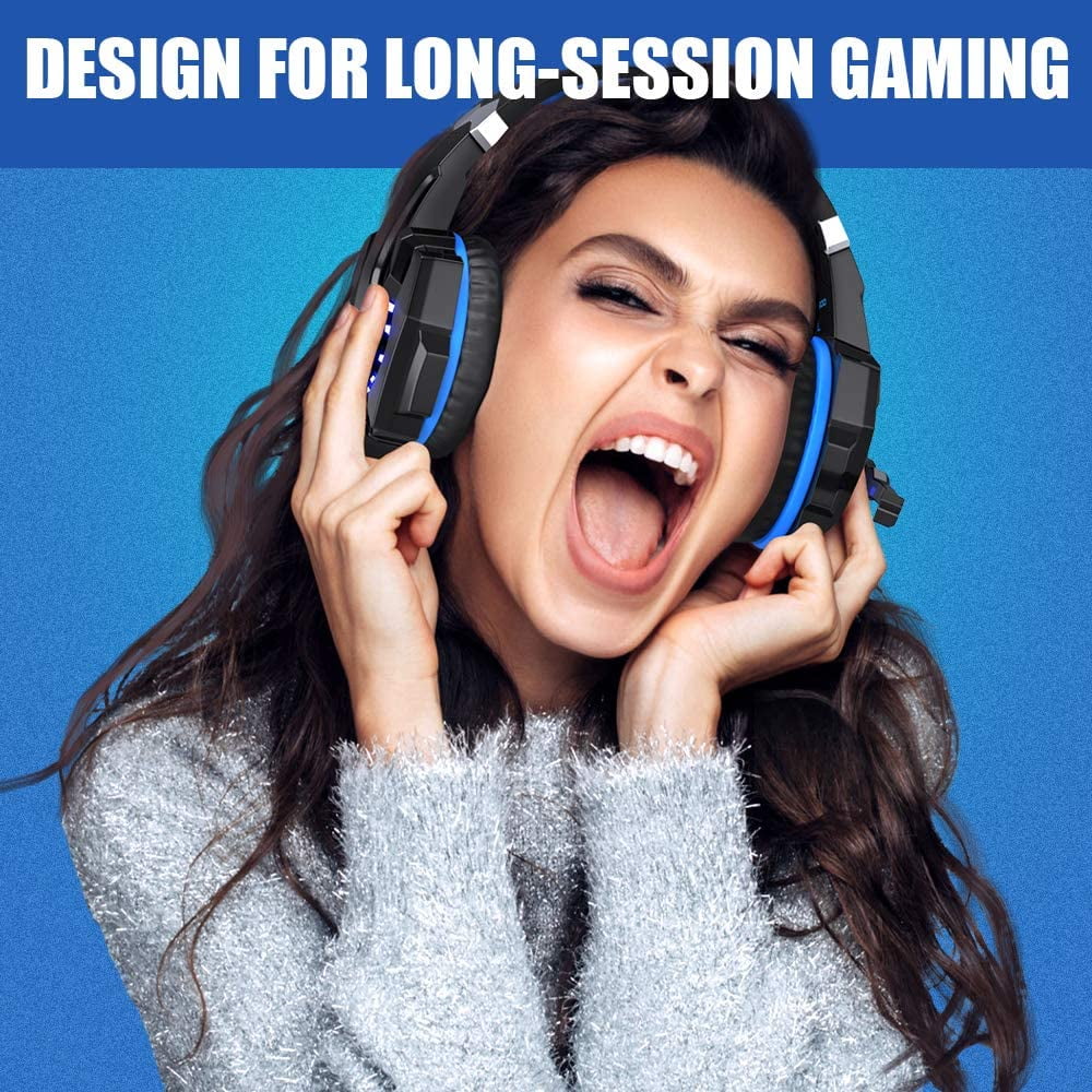 Stereo Gaming Headset with Mic, Noise Cancelling Over Ear Headphones O91946