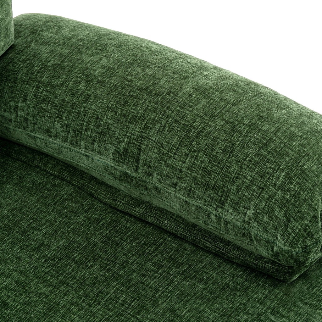 Velvet Sectional Sofa with Golden Metal Legs G268