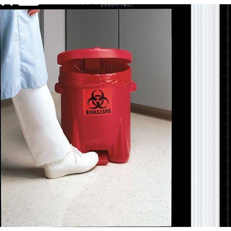 14 Gallon Red Biohazardous Waste Can S5457