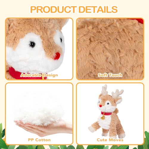 12.6 Inch Reindeer Stuffed Animal Plush Toy N745