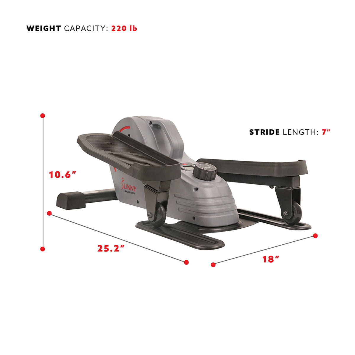 Compact Magnetic Standing Elliptical Machine with Handlebars U624