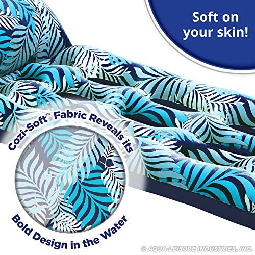 Inflatable Pool Float Lounge with Headrest and Footrest H274758