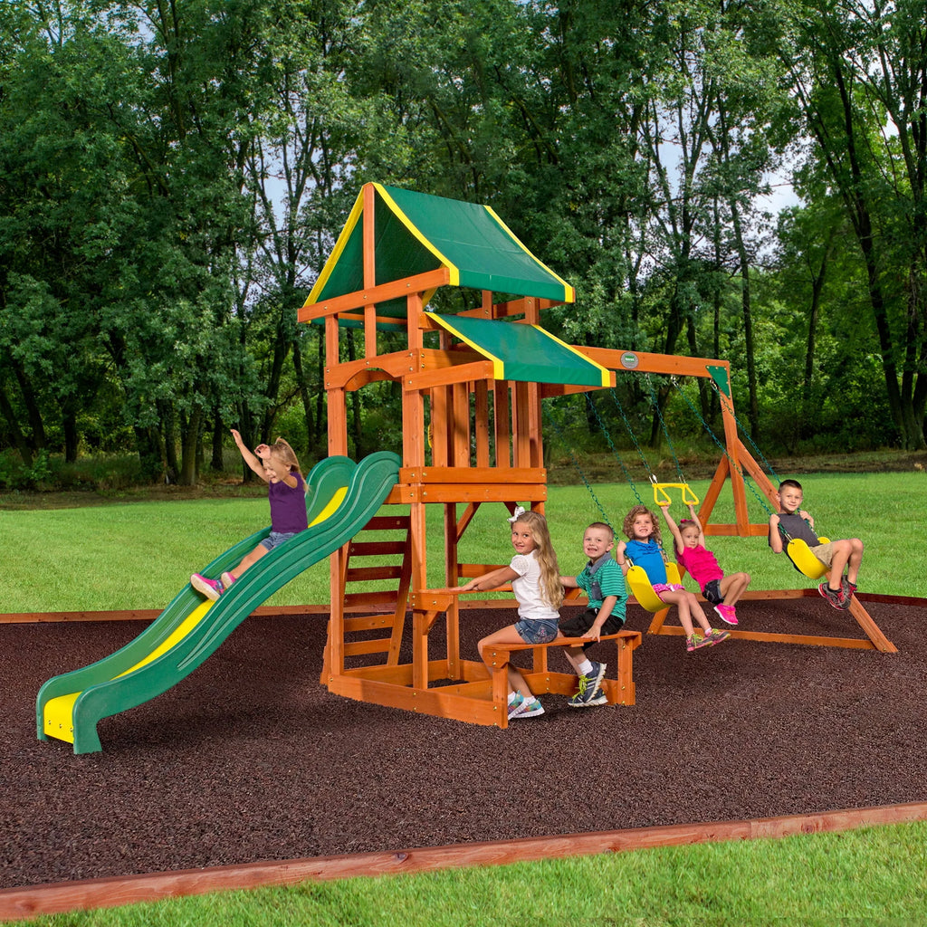 Cedar Wooden Swing Set H376564