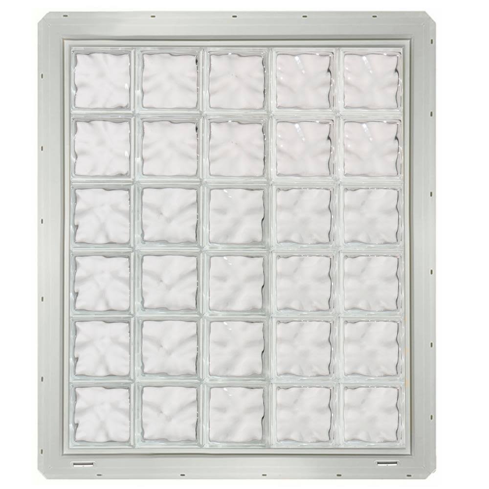 Wavy Pattern Vinyl Glass Block Window N971780