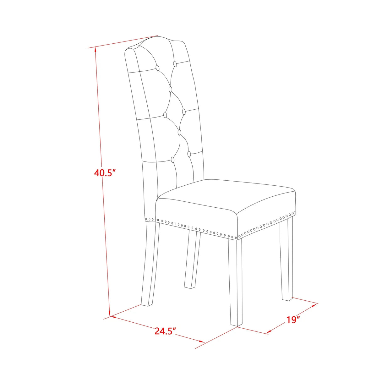 5-Piece Dining Room Set with 4 Chairs and Rectangular Table M3513