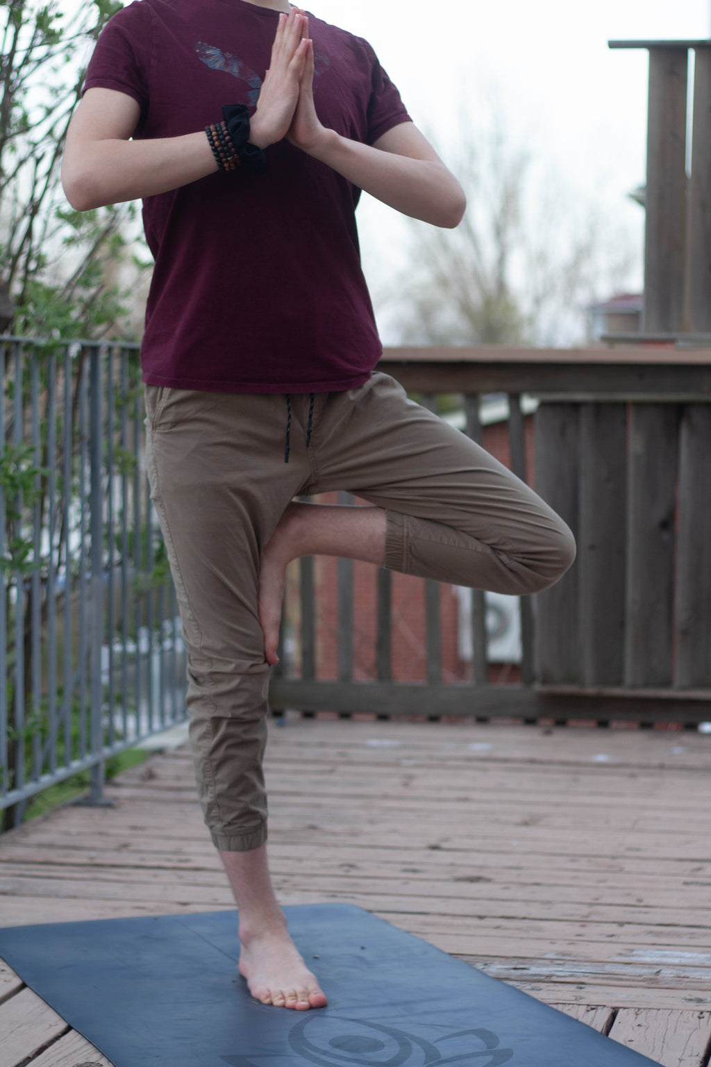 Natural Yoga and Exercise Mat with Carry Strap A975709
