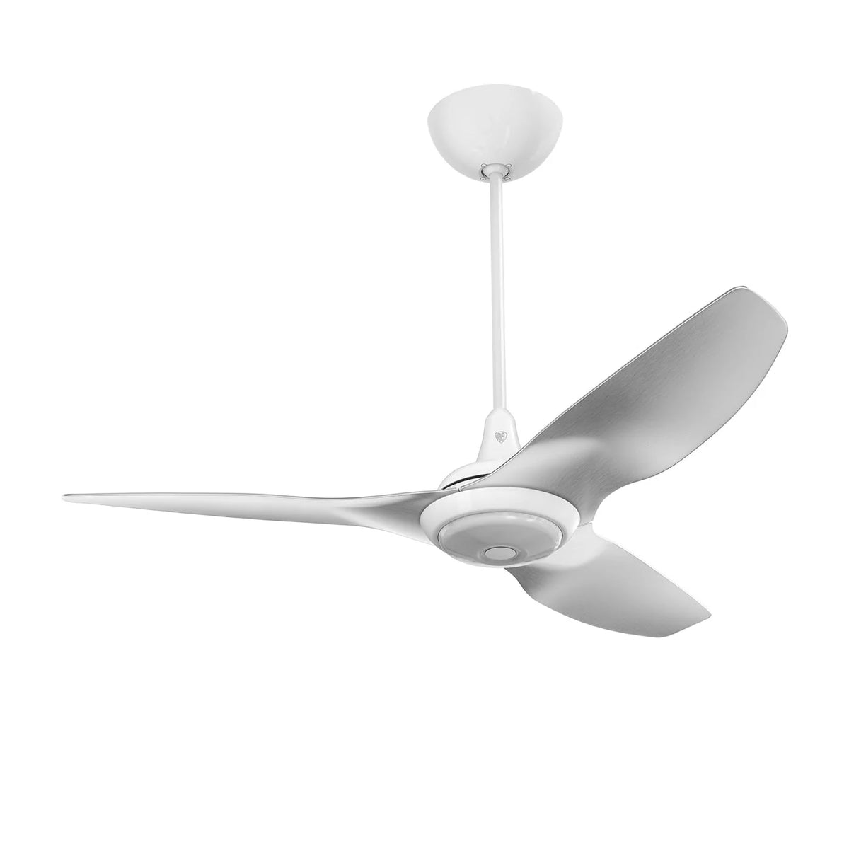 52 Ceiling Fan with Brushed Aluminum Blades and White Finish U4939