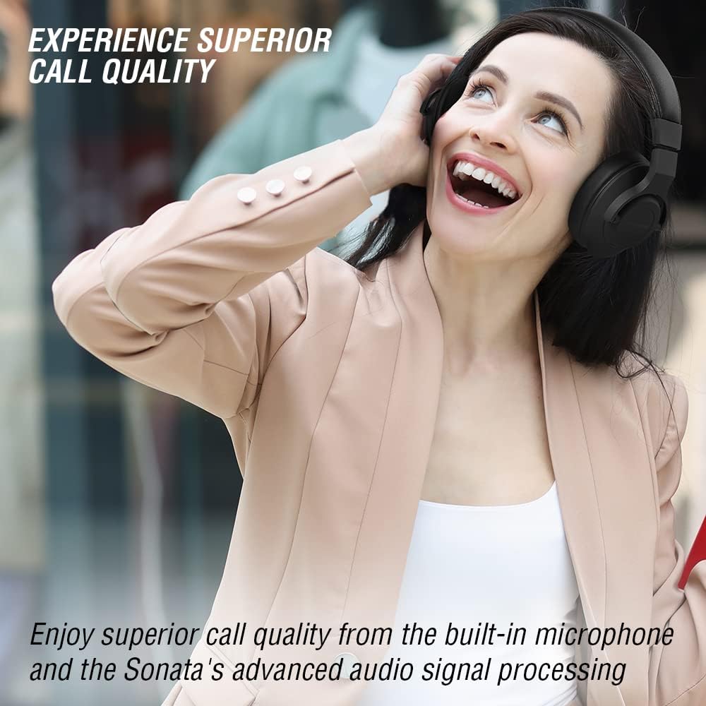 Black Wireless Over Ear Noise Cancelling Headphones E1663