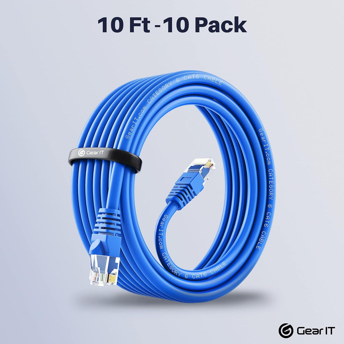 Cat 6 Ethernet Cable 1 ft 100-Pack Blue Y927273