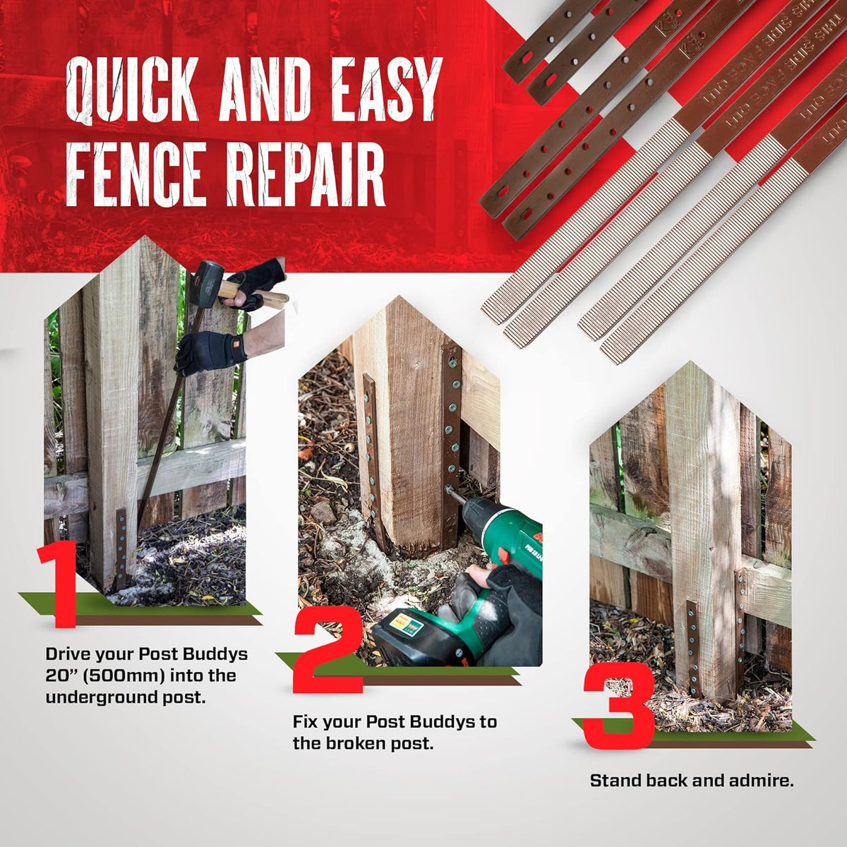 Pack of 4 Wood Post Repair A751523