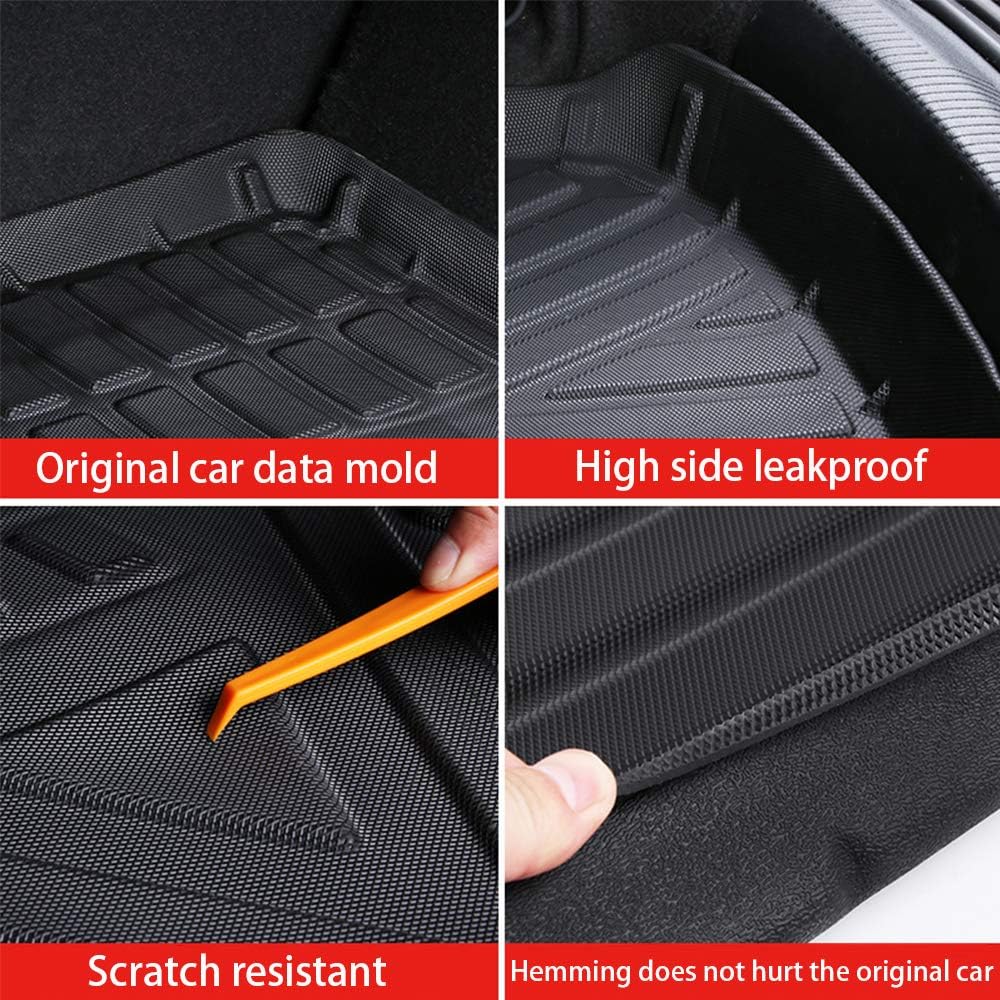 Black Rubber Cargo Liner and Trunk Mat Pack of 2 R7459