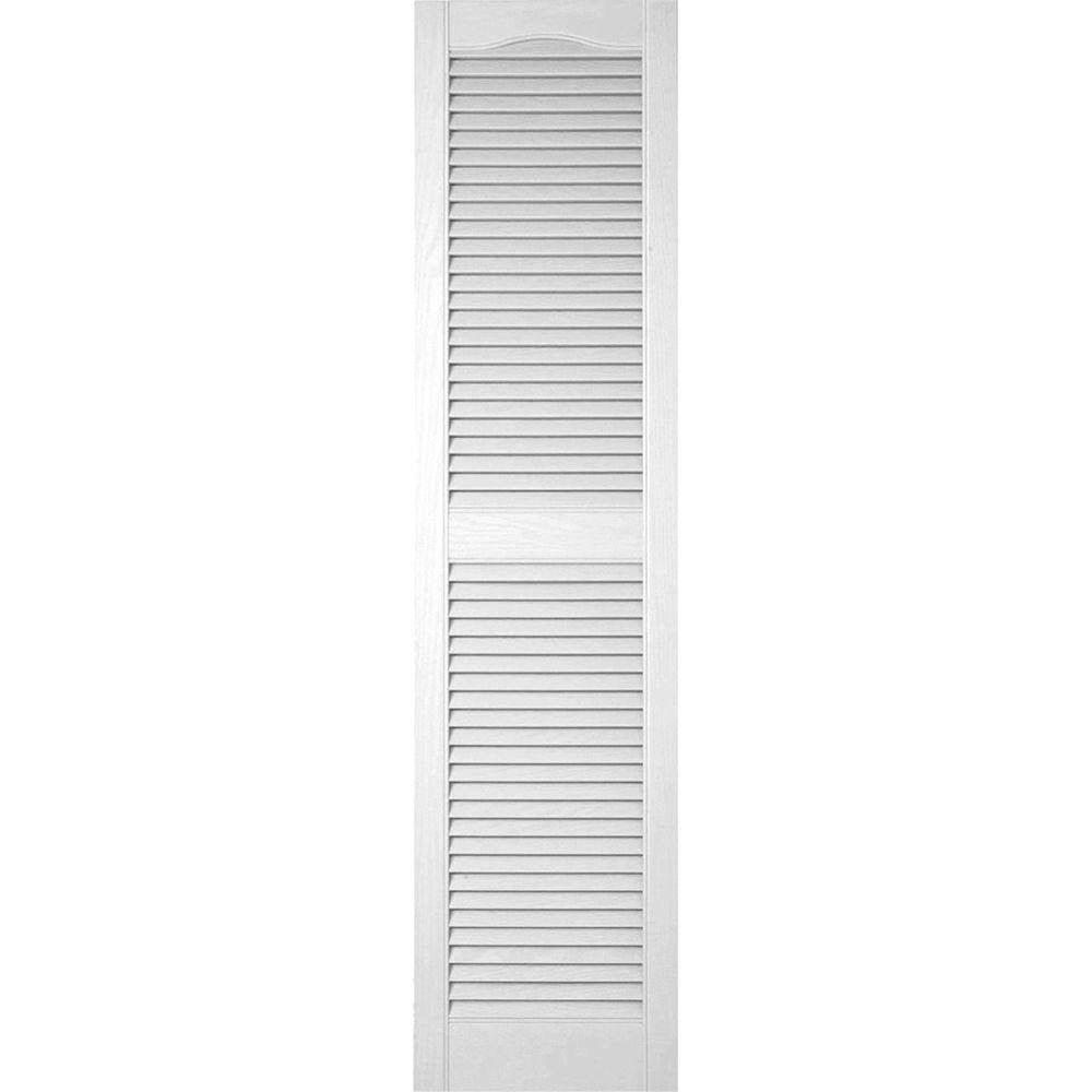 Vinyl Cathedral Top Open Louver Shutters T340781