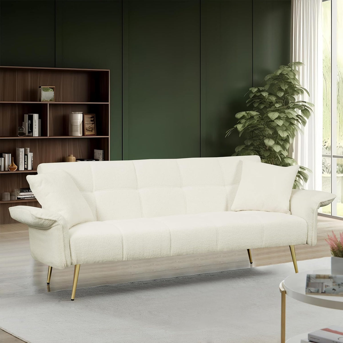 Convertible Double Futon Sofa Bed with Folding Armrests S130782