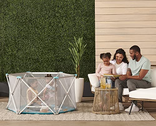 Teal 8-Panel Portable Play Yard P706242
