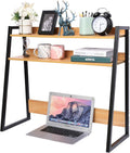 2-Tier White Wooden Desktop Bookshelf F501832