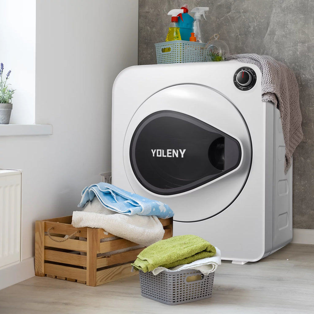 White 13.2 lbs Stainless Steel Portable Electric Dryer N44525