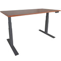 Adjustable Sit/Stand Desk 60"x30" Cherry Wood Finish Black Frame L105