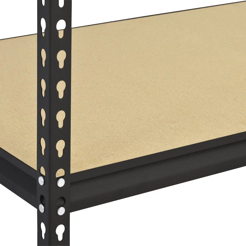 48"W x 18"D x 72"H 5-Tier Steel Shelving Black Q26707
