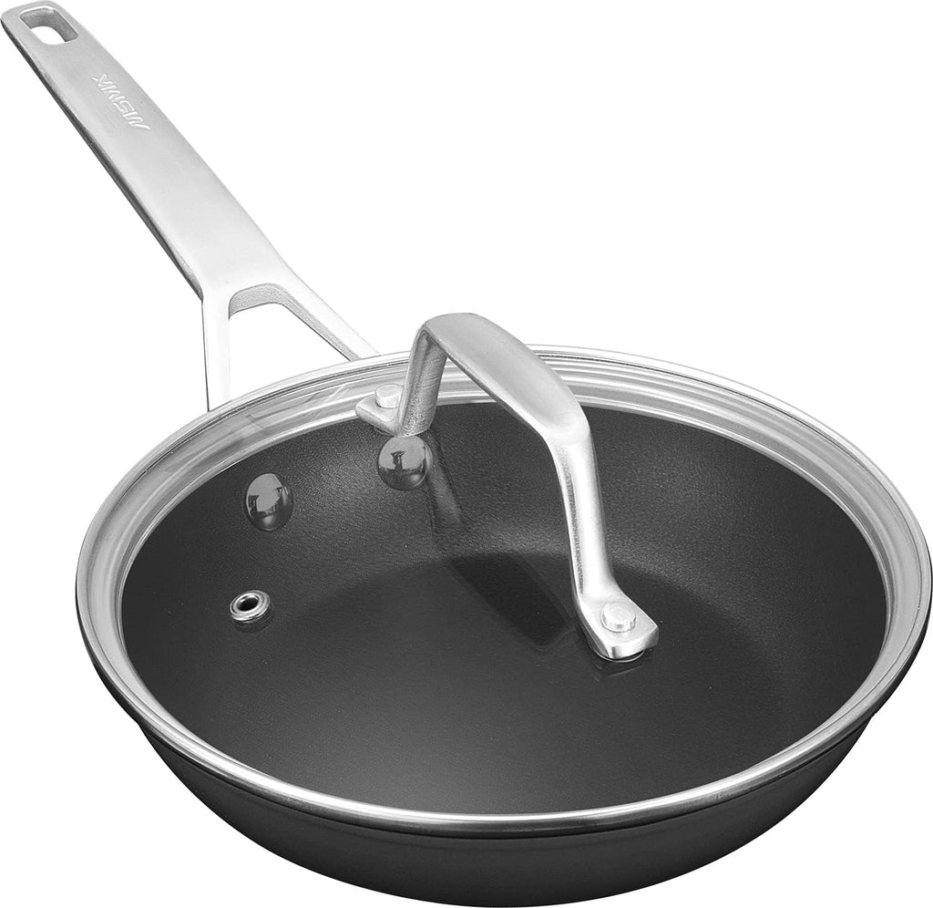 10-inch Nonstick Stainless-steel Frying Pan with Lid N198