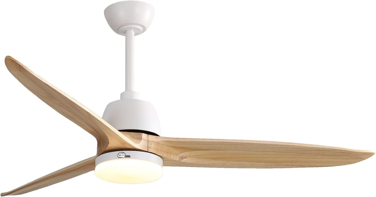 60 Inches Ceiling Fan With Lights 3 Carved Wood Fan Blade Remote Control X418