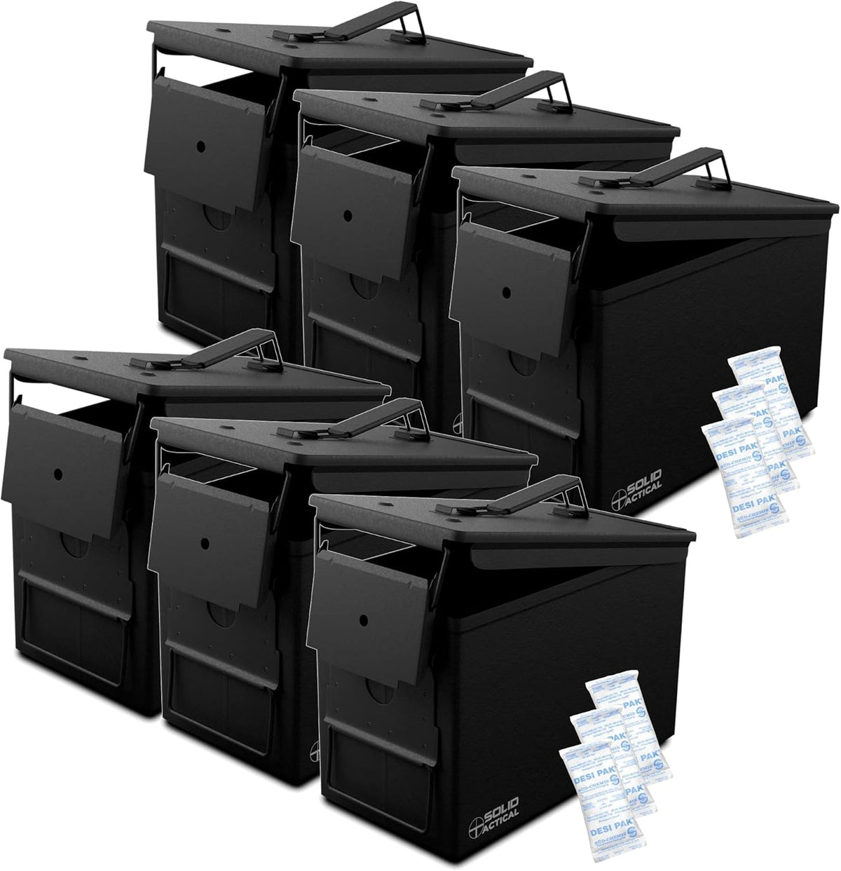 Matte Black OD Green FDE Brown Steel Ammo Box D885844