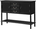 Solid Wood Console Table with 3 Drawers, 2 Cabinet and 1 Shelf L2425