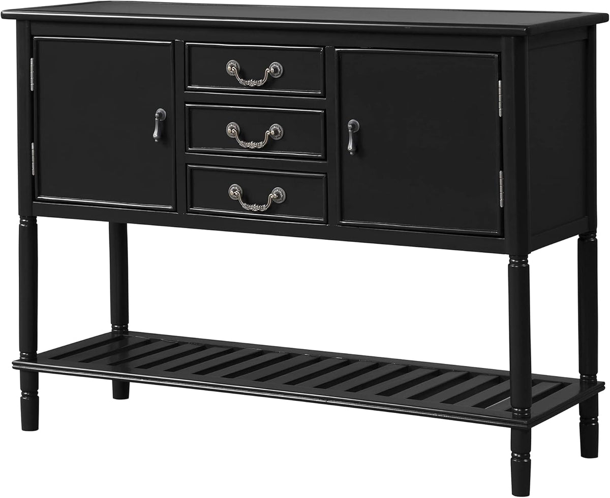 Solid Wood Console Table with 3 Drawers, 2 Cabinet and 1 Shelf L2425