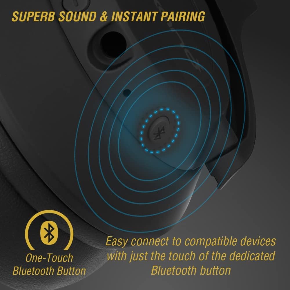 Black Wireless Over Ear Noise Cancelling Headphones E1663