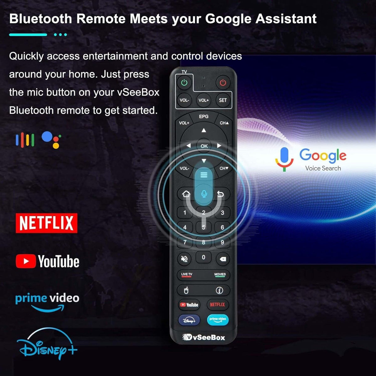 vSeeBox with Bluetooth Voice Remote & Wi-Fi H9450