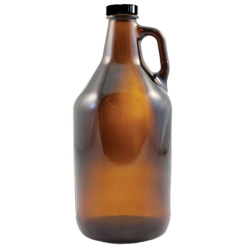 1/2 Gallon Amber Growlers Case of 6 with Polyseal Caps L398958