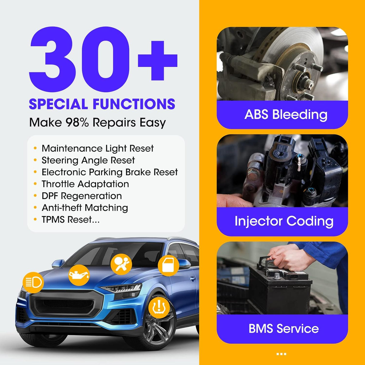 Car Scanner with ECU Coding and TPMS Features D47617