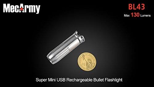 Titanium 130 Lumen Rechargeable Keychain Flashlight G8138