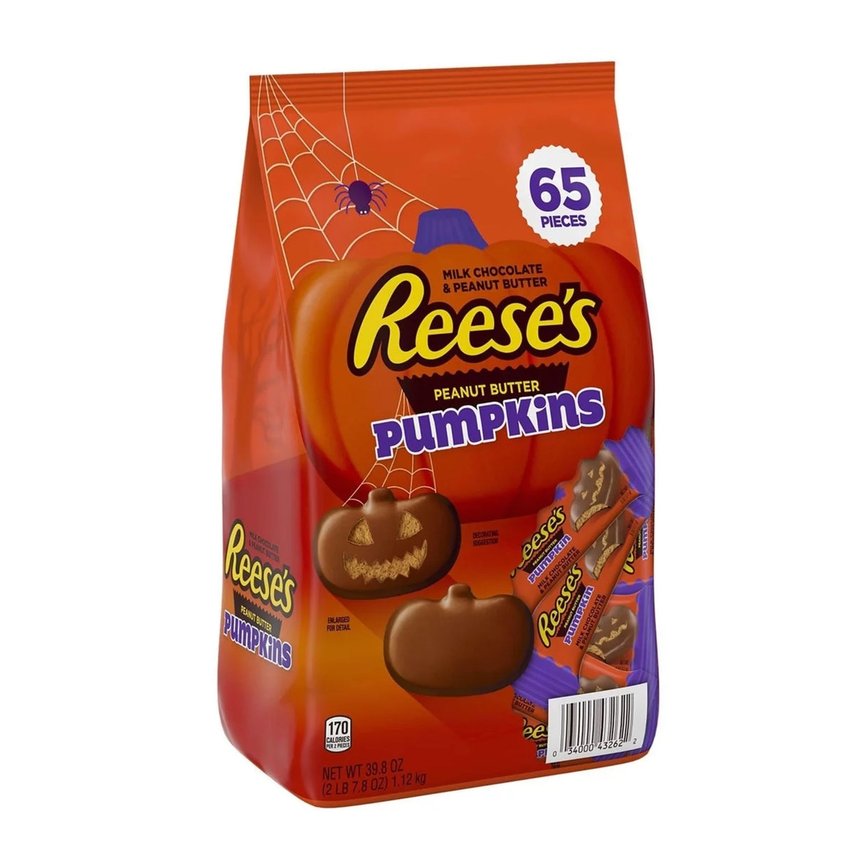 Milk Chocolate Peanut Butter Pumpkins Candy (39.8 Ounce, 65 Count) Y74665