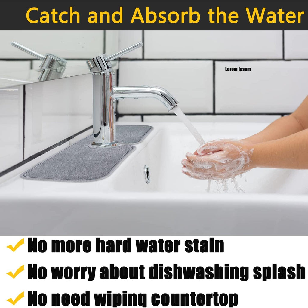 Absorbent Faucet Mat 24.8'' x 5.1'' 4 Pieces I93700